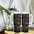 Hawaiian Green Kakau Art Tattoo-Ohia Lehua and Taro Leaves Tumbler With Handle