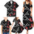 Hawaiian White Kakau Art Tattoo-Ohia Lehua and Taro Leaves Family Matching Summer Maxi Dress and Hawaiian Shirt