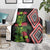 Aotearoa Tukutuku Motif Blanket Pohutukawa and Fern Leaves