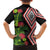 Aotearoa Tukutuku Motif Family Matching Long Sleeve Bodycon Dress and Hawaiian Shirt Pohutukawa and Fern Leaves