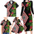 Aotearoa Tukutuku Motif Family Matching Long Sleeve Bodycon Dress and Hawaiian Shirt Pohutukawa and Fern Leaves