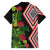 Aotearoa Tukutuku Motif Family Matching Long Sleeve Bodycon Dress and Hawaiian Shirt Pohutukawa and Fern Leaves