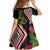 Aotearoa Tukutuku Motif Family Matching Off Shoulder Maxi Dress and Hawaiian Shirt Pohutukawa and Fern Leaves