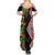 Aotearoa Tukutuku Motif Family Matching Summer Maxi Dress and Hawaiian Shirt Pohutukawa and Fern Leaves