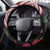 Aotearoa Tukutuku Motif Steering Wheel Cover Pohutukawa and Fern Leaves