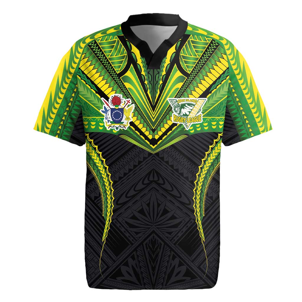 Custom Cook Islands Rugby Rugby Jersey Tatau Art Sport Style Black Color LT03 Black - Polynesian Pride
