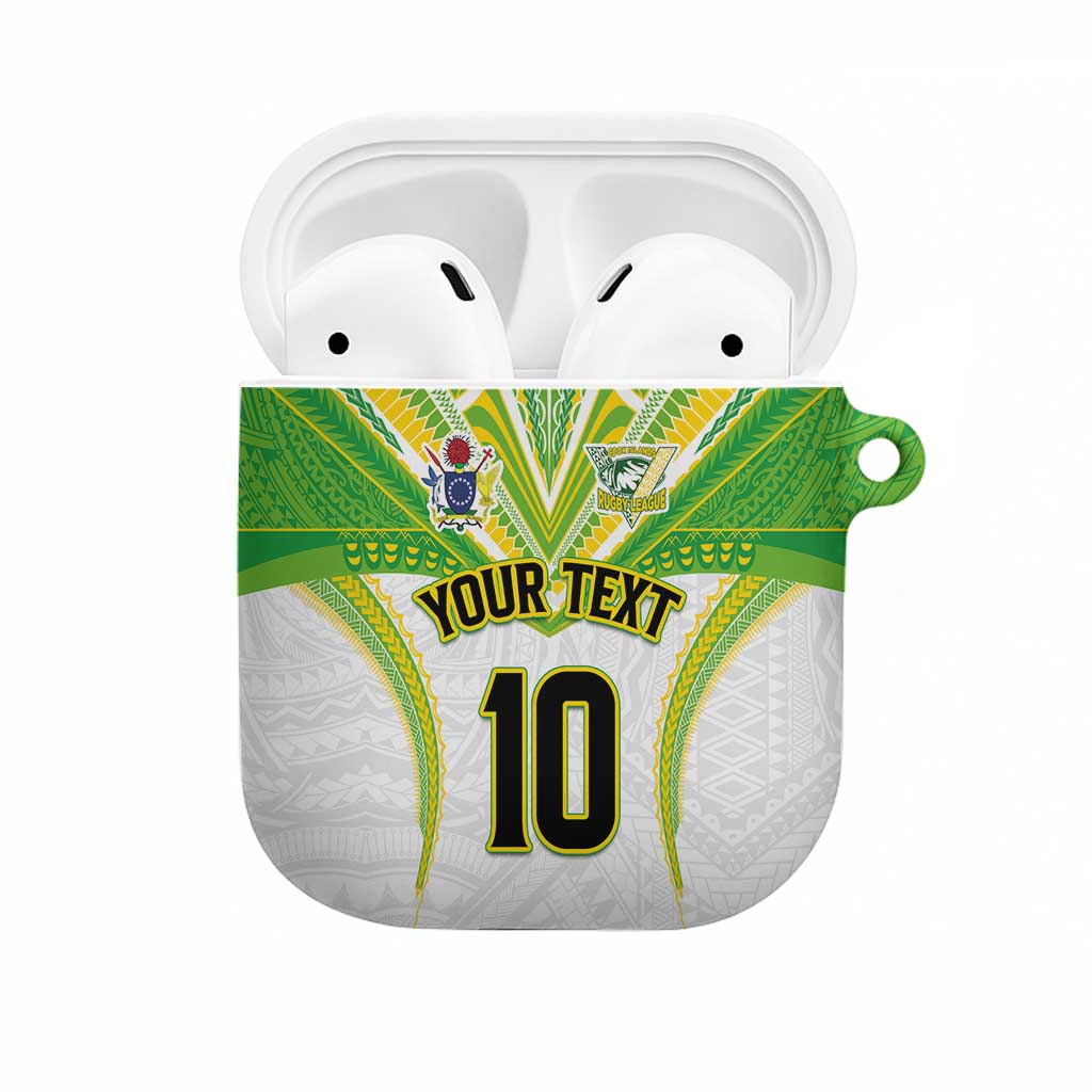 Custom Cook Islands Rugby AirPods Case Tatau Art Sport Style White Color LT03 White - Polynesian Pride