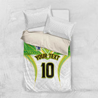 Custom Cook Islands Rugby Bedding Set Tatau Art Sport Style White Color LT03 US Twin 172cm x 218cm White - Polynesian Pride