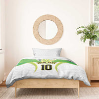 Custom Cook Islands Rugby Bedding Set Tatau Art Sport Style White Color LT03 - Polynesian Pride