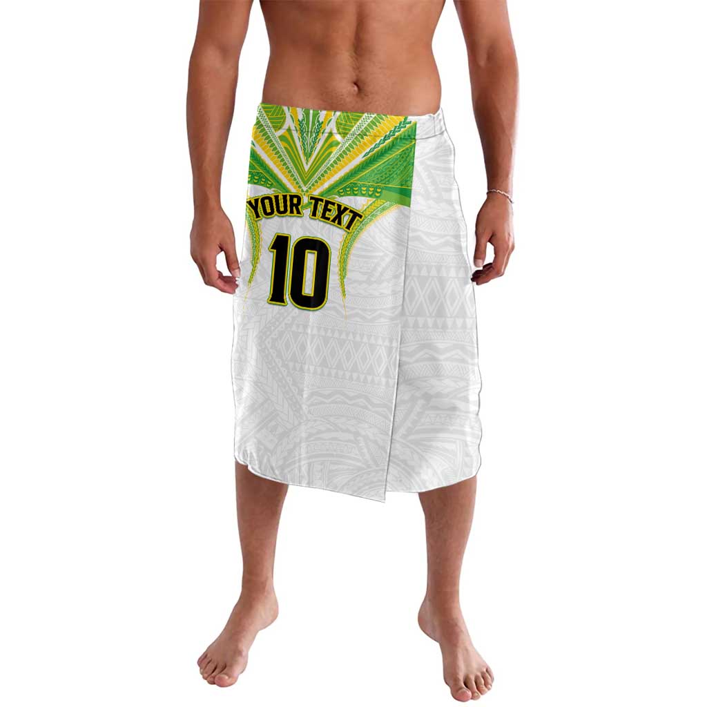 Custom Cook Islands Rugby Lavalava Tatau Art Sport Style White Color LT03 White - Polynesian Pride