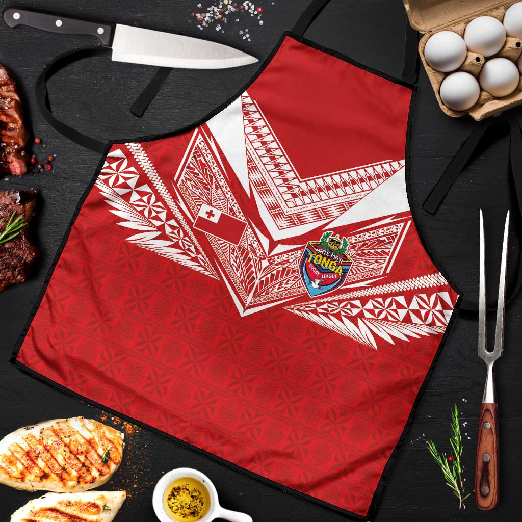 Tonga Rugby Apron Ngatu Motifs and Pacific Patterns LT03 Red - Polynesian Pride