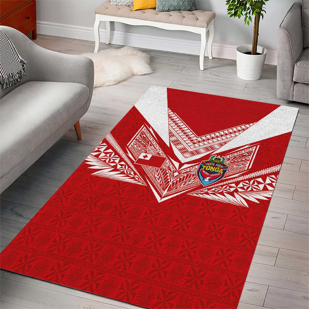Tonga Rugby Area Rug Ngatu Motifs and Pacific Patterns LT03 - Polynesian Pride