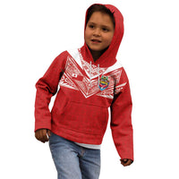 Custom Tonga Rugby Kid Hoodie Ngatu Motifs and Pacific Patterns LT03 - Polynesian Pride