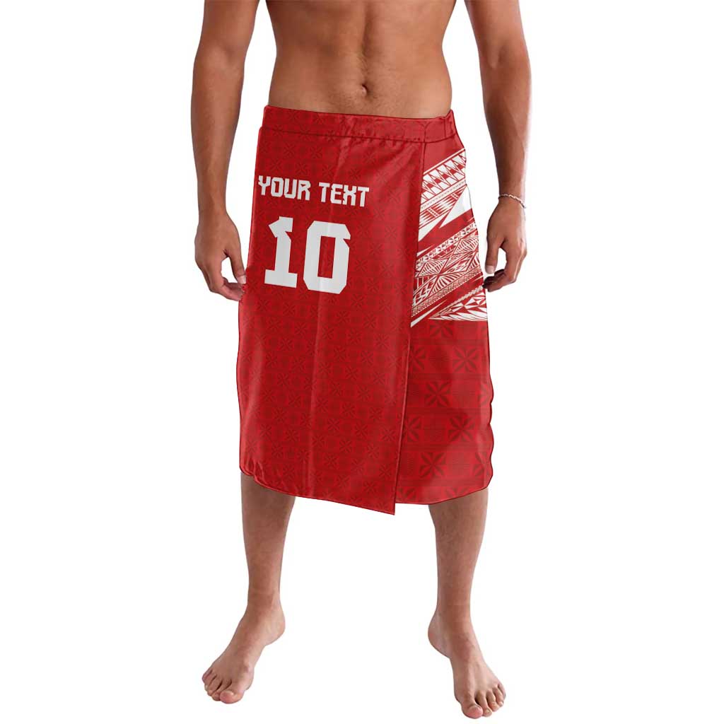 Custom Tonga Rugby Lavalava Ngatu Motifs and Pacific Patterns LT03 Red - Polynesian Pride