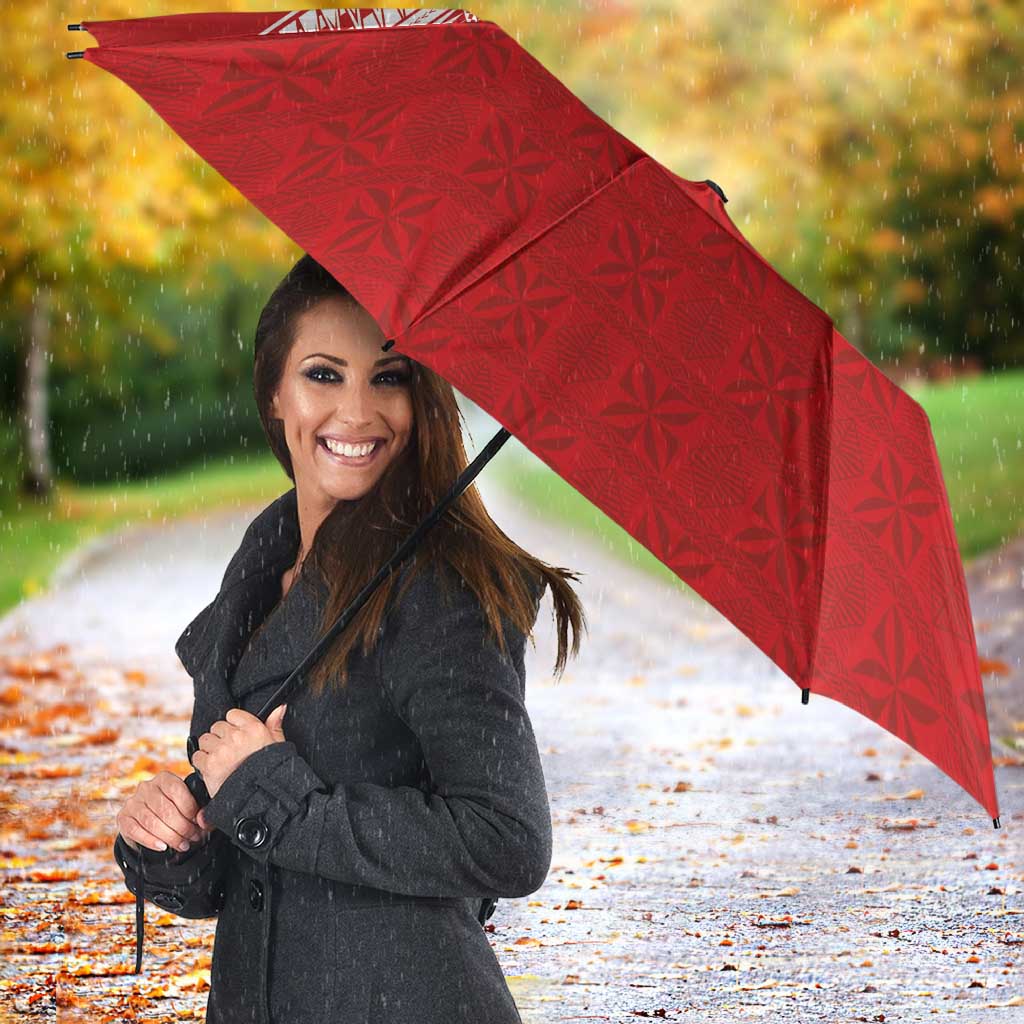 Tonga Rugby Umbrella Ngatu Motifs and Pacific Patterns LT03 - Polynesian Pride