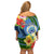 Micronesia Constitution Day Off Shoulder Short Dress Hibiscus and Tapa Tribal Pattern LT03 - Polynesian Pride