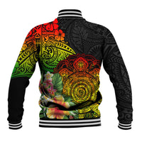 Polynesia Victory Day Baseball Jacket Tribal Turtle and Hibiscus LT03 - Polynesian Pride