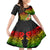 Polynesia Victory Day Family Matching Off Shoulder Long Sleeve Dress and Hawaiian Shirt Tribal Turtle and Hibiscus LT03 Daughter's Dress Reggae - Polynesian Pride