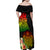 Polynesia Victory Day Family Matching Off Shoulder Maxi Dress and Hawaiian Shirt Tribal Turtle and Hibiscus LT03 - Polynesian Pride