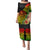 Polynesia Victory Day Puletasi Tribal Turtle and Hibiscus LT03 Long Dress Reggae - Polynesian Pride