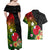 Wallis and Futuna Victory Day Couples Matching Off Shoulder Maxi Dress and Hawaiian Shirt Tribal Polynesian Tattoo and Hibiscus Flower LT03 - Polynesian Pride