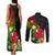 Wallis and Futuna Victory Day Couples Matching Tank Maxi Dress and Long Sleeve Button Shirt Tribal Polynesian Tattoo and Hibiscus Flower LT03 - Polynesian Pride