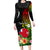 Wallis and Futuna Victory Day Family Matching Long Sleeve Bodycon Dress and Hawaiian Shirt Tribal Polynesian Tattoo and Hibiscus Flower LT03 Mom's Dress Reggae - Polynesian Pride