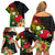 Wallis and Futuna Victory Day Family Matching Off Shoulder Short Dress and Hawaiian Shirt Tribal Polynesian Tattoo and Hibiscus Flower LT03 - Polynesian Pride