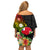 Wallis and Futuna Victory Day Family Matching Off Shoulder Short Dress and Hawaiian Shirt Tribal Polynesian Tattoo and Hibiscus Flower LT03 - Polynesian Pride