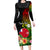 Wallis and Futuna Victory Day Long Sleeve Bodycon Dress Tribal Polynesian Tattoo and Hibiscus Flower LT03 Long Dress Reggae - Polynesian Pride