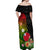 Wallis and Futuna Victory Day Off Shoulder Maxi Dress Tribal Polynesian Tattoo and Hibiscus Flower LT03 - Polynesian Pride