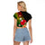 Wallis and Futuna Victory Day Raglan Cropped T Shirt Tribal Polynesian Tattoo and Hibiscus Flower LT03 - Polynesian Pride