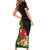 Wallis and Futuna Victory Day Short Sleeve Bodycon Dress Tribal Polynesian Tattoo and Hibiscus Flower LT03 - Polynesian Pride