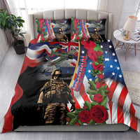 Hawaii and United States Memorial Day Bedding Set Honor and Remember The Fallen LT03 - Polynesian Pride