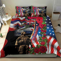 Hawaii and United States Memorial Day Bedding Set Honor and Remember The Fallen LT03 - Polynesian Pride