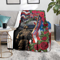 Hawaii and United States Memorial Day Blanket Honor and Remember The Fallen LT03 - Polynesian Pride