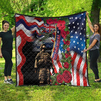 Hawaii and United States Memorial Day Quilt Honor and Remember The Fallen LT03 - Polynesian Pride