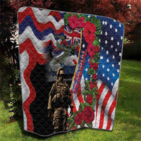 Hawaii and United States Memorial Day Quilt Honor and Remember The Fallen LT03 - Polynesian Pride