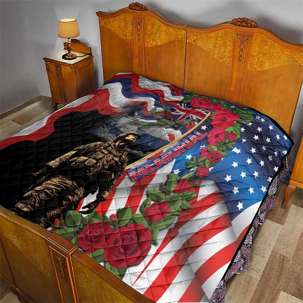 Hawaii and United States Memorial Day Quilt Honor and Remember The Fallen LT03 - Polynesian Pride