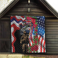 Hawaii and United States Memorial Day Quilt Honor and Remember The Fallen LT03 - Polynesian Pride