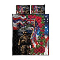 Hawaii and United States Memorial Day Quilt Bed Set Honor and Remember The Fallen LT03 - Polynesian Pride