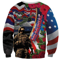 Hawaii and United States Memorial Day Sweatshirt Honor and Remember The Fallen LT03 - Polynesian Pride