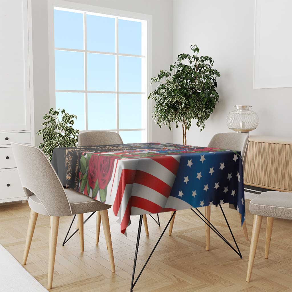 Hawaii and United States Memorial Day Tablecloth Honor and Remember The Fallen LT03 - Polynesian Pride