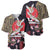 Japanese Culture and Hawaiian Tribal Baseball Jersey Sakura Blossom Tapa Pattern