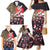 Japanese Culture and Hawaiian Tribal Family Matching Mermaid Dress and Hawaiian Shirt Sakura Blossom Tapa Pattern