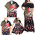 Japanese Culture and Hawaiian Tribal Family Matching Off Shoulder Maxi Dress and Hawaiian Shirt Sakura Blossom Tapa Pattern