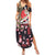 Japanese Culture and Hawaiian Tribal Family Matching Summer Maxi Dress and Hawaiian Shirt Sakura Blossom Tapa Pattern