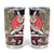 Japanese Culture and Hawaiian Tribal Tumbler Cup Sakura Blossom Tapa Pattern