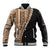 Samoa Siapo Motif Half Style Baseball Jacket Brown Version