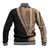 Samoa Siapo Motif Half Style Baseball Jacket Brown Version